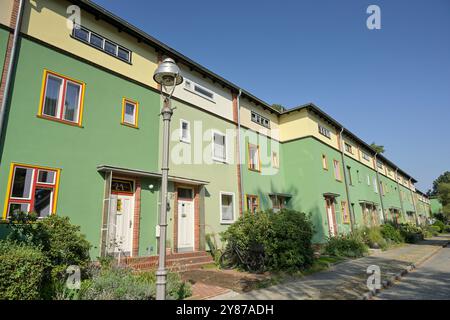 Wohnhaus in der Waldsiedlung Zehlendorf Onkel Toms Hütte, Architekt Bruno Taut, am Lappjagen, Steglitz-Zehlendorf, Berlin, Deutschland Stockfoto