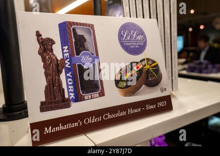 Li-Lac Chocolates ist Manhattans ältestes Chocolate House - seit 1923 - mit einem Geschäft im Grand Central Terminal Market, New York City, USA 2024 Stockfoto