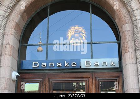 Kopenhagen, Dänemark - 1. August 2024: Danske Bank in Kopenhagen. Stockfoto