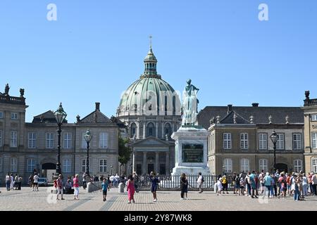 Kopenhagen, Dänemark - 1. August 2024: Frederiks Kirke, im Volksmund als Marble Church in Kopenhagen bekannt. Stockfoto