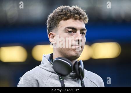 London, Großbritannien. Oktober 2024. Mathias Delorge von Gent, vor einem Fußballspiel zwischen dem britischen Team Chelsea FC und dem belgischen Team KAA Gent, am Donnerstag, den 03. Oktober 2024 in London, zum Eröffnungstag des UEFA Conference League-Turniers. BELGA FOTO TOM GOYVAERTS Credit: Belga Nachrichtenagentur/Alamy Live News Stockfoto