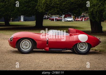 1956 Jaguar D-TYPE. Concours of Elegance 2024, Hampton Court Palace, London, Großbritannien Stockfoto