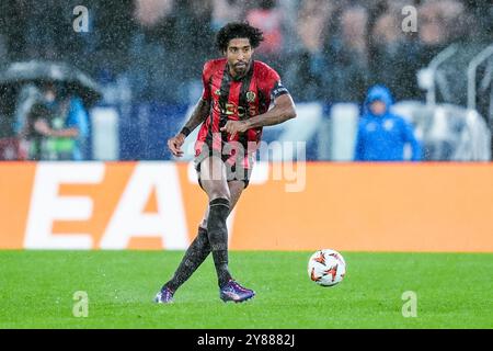 Rom, Italien. Oktober 2024. Dante von OGC Nice während des UEFA Europa League 2024/25 League Phase MD2-Spiels zwischen SS Lazio und OGC Nice am 03. Oktober 2024 in Rom. Quelle: Giuseppe Maffia/Alamy Live News Stockfoto