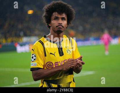 Dortmund, Deutschland. 1. Oktober 2024. Karim Adeemi während der Champions League - MD2 Spiel zwischen Borussia Dortmund - gegen Celtic im Signal Luna Park, Dortmund. Quelle: Ulrik Pedersen/Alamy Stockfoto