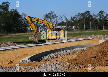 Komatsu-Bagger. Stockfoto