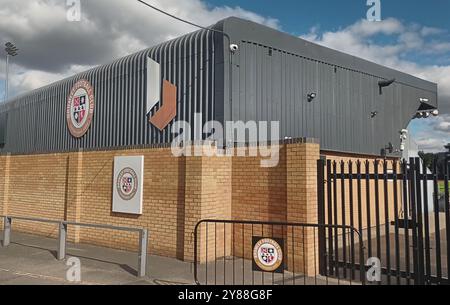 Das Hayes Lane Stadium ist das Heimstadion des Bromley FC in London, Großbritannien Stockfoto