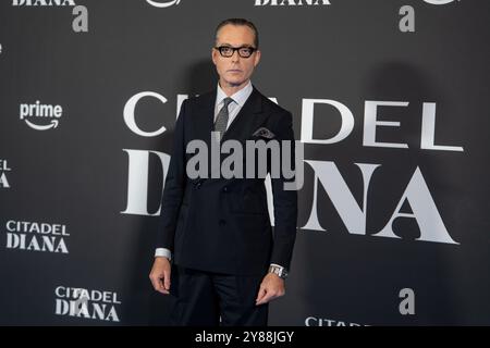 Rom, Italien. Oktober 2024. Maurizio Lombardi nimmt am 3. Oktober 2024 an der Premiere von Citadel: Diana im Space Cinema Moderno in Rom Teil. (Foto: Luca Carlino/NurPhoto) Credit: NurPhoto SRL/Alamy Live News Stockfoto