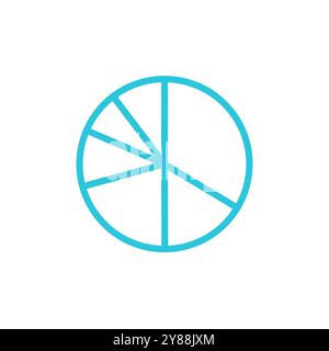 Symbol "Kapitaldiagramm". Isoliert auf weißem Hintergrund. Aus blauer Symbolgruppe. Stock Vektor