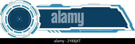 SC-fi-Banner. hud-Element der futuristischen Technologie isoliert auf weißem Hintergrund Stock Vektor