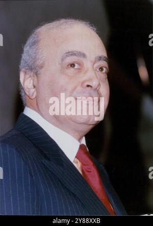 Mohamed Al Fayed, Vorsitzender von Harrods. Januar 1919. (Foto von Universal Pictorial Press Photo). Stockfoto