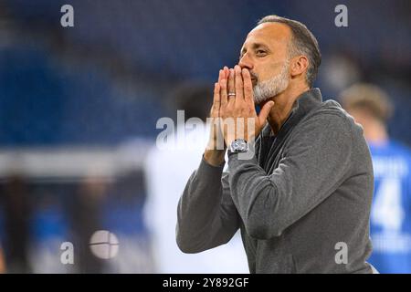 SINSHEIM, DEUTSCHLAND - 3. OKTOBER 2024: Das Spiel der UEFA Europa League zwischen TSG Hoffenheim und dem FC Dynamo Kyiv in der Pre Zero (Rhein Neckar) Arena Stockfoto