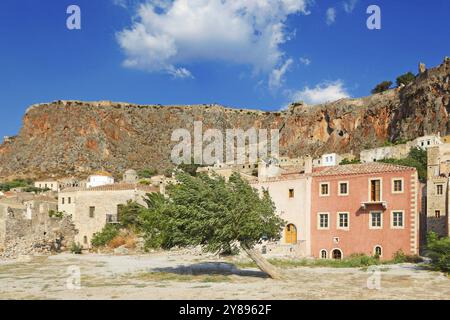 Der byzantinischen Burg-Stadt Monemvasia in Griechenland Stockfoto