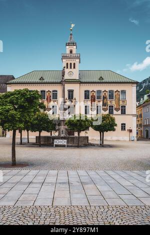 Blick auf das Alte Rathaus in Bad Reichenhall in Deutschland Stockfoto