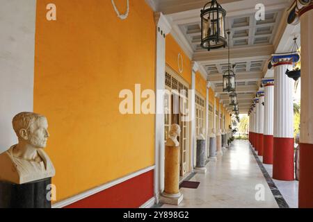 Das Achilleion Palast im Dorf Gastouri Korfu bauen von Kaiserin Elisabeth von Österreich (als 'Sissi' bekannt) und später von Kaiser Wilhelm gekauft Stockfoto