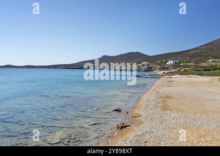 Soros Strand von Antiparos Insel in Kykladen, Griechenland, Europa Stockfoto