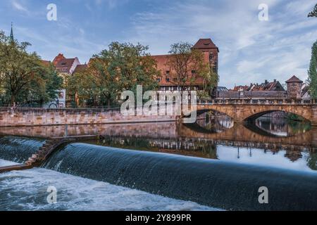 Blick auf Nürnbergs Altstadt, Deutschland, Europa Stockfoto