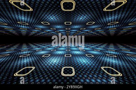 Geometrischer Hintergrund der 3D-Illusion Stockfoto