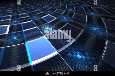 Geometrischer Hintergrund der 3D-Illusion Stockfoto