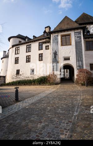 Das Schloss Clervaux in der Stadt Clervaux im Norden Luxemburgs Stockfoto