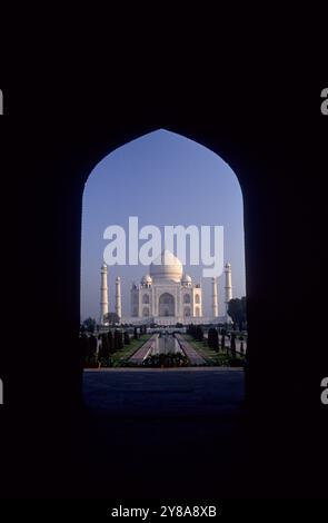 Indien, Agra, das Taj Mahal. Stockfoto