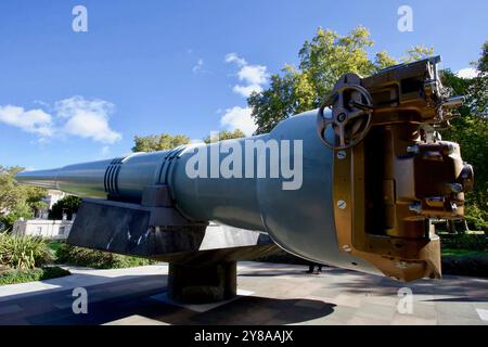 Royal Navy 15-Zoll Mk I Marinegeschütze. Imperial War Museum, Lambeth Road, Southwark, London, England. Stockfoto