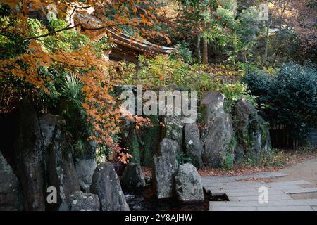 ARIMA Onsen Tansan Sengen Park im Herbst in Kobe, Japan Stockfoto