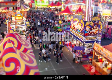 Arizona State Fairgrounds von Sessellift Selective Focus Stockfoto