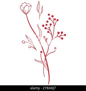 Weiße Blumenelemente Vektor-Illustration Stock Vektor
