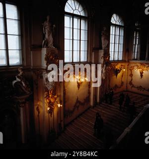 Treppen im Eremitage-Museum in Leningrad heute St. Petersburg, ehemalige UdSSR um 1987. 900200000789 Stockfoto