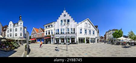 Einkaufsstraße Sachsentor in Bergedorf, Hamburg, Deutschland, Einkaufsstraße Sachsentor in Bergedorf, Deutschland Stockfoto