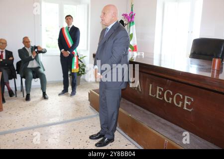 IL ministro italiano della giustizia Carlo Nordio ad una cerimonia a Capri Stockfoto