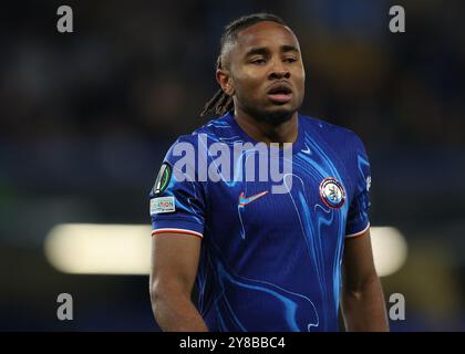 London, England, 3. Oktober 2024. Christopher Nkunku aus Chelsea während des Spiels der UEFA Europa Conference League in Stamford Bridge, London. Der Bildnachweis sollte lauten: Paul Terry / Sportimage Stockfoto