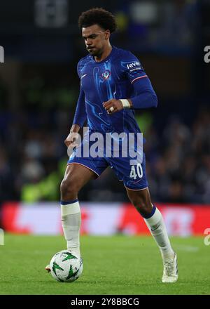 London, England, 3. Oktober 2024. Renato Veiga aus Chelsea während des Spiels der UEFA Europa Conference League in Stamford Bridge, London. Der Bildnachweis sollte lauten: Paul Terry / Sportimage Stockfoto