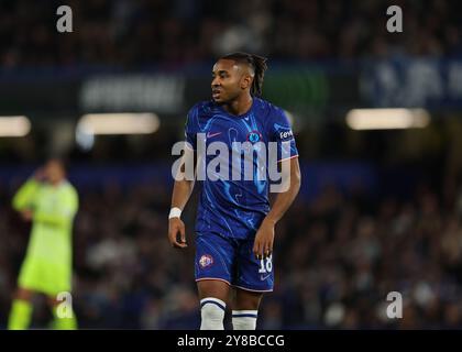 3. Oktober 2024; Stamford Bridge, Chelsea, London, England: UEFA Europa Conference League Football, Chelsea gegen Gent; Christopher Nkunku aus Chelsea Stockfoto