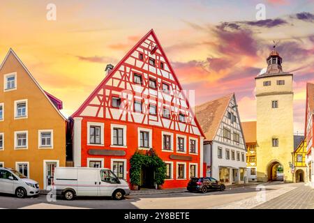 Altstadt von Weissenburg in Bayern Stockfoto