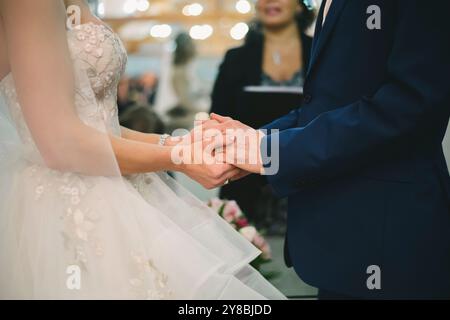 Mann und Frau heiraten Stockfoto