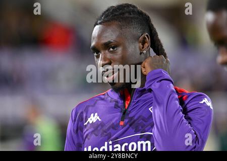 ACF Fiorentinas Stürmer Moise Kean während des ACF Fiorentina gegen den New Saints FC, UEFA Conference League Football Match in Florenz, Italien, 03. Oktober 2024 Stockfoto