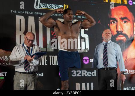 Nick Ball vs. Ronnie Rios Weigh Inns - WBA Featherweight Championship of the World - M&S Bank Arena Liverpool - Freitag, 6. September 2024 Stockfoto