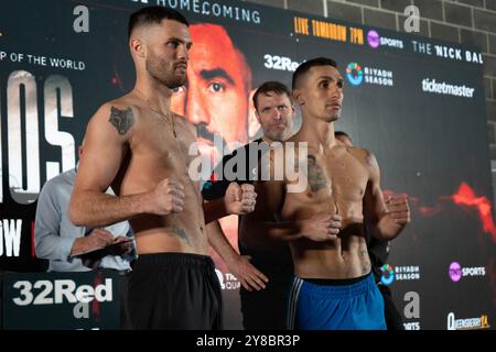 Nick Ball vs. Ronnie Rios Weigh Inns - WBA Featherweight Championship of the World - M&S Bank Arena Liverpool - Freitag, 6. September 2024 Stockfoto