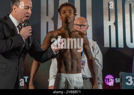 Nick Ball vs. Ronnie Rios Weigh Inns - WBA Featherweight Championship of the World - M&S Bank Arena Liverpool - Freitag, 6. September 2024 Stockfoto