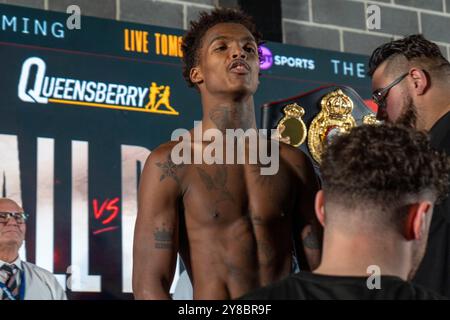 Nick Ball vs. Ronnie Rios Weigh Inns - WBA Featherweight Championship of the World - M&S Bank Arena Liverpool - Freitag, 6. September 2024 Stockfoto