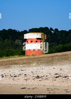 Martello Conway Tower, Quaisne Bay, Jersey. Stockfoto