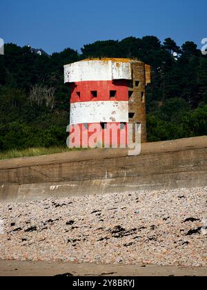 Martello Conway Tower, Quaisne Bay, Jersey. Stockfoto