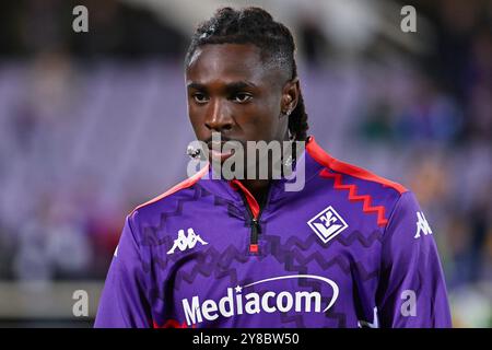 ACF Fiorentinas Stürmer Moise Kean während des ACF Fiorentina gegen den New Saints FC, UEFA Conference League Football Match in Florenz, Italien, 03. Oktober 2024 Stockfoto