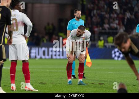 Nach spielende Entaeuschung, Frust bei Jeff Chabot (VfB Stuttgart, #24) GER, VfB Stuttgart vs. AC Sparta Prag, Fussball, Herren, UEFA Champions League, 2. Spieltag, Spielzeit 2024/2025, 01.10.2024, Foto: Eibner-Pressefoto/Wolfgang Frank Stockfoto