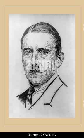 Adolf Hitler, Kopf-und-Schultern-Porträt, leicht nach links gerichtet, 1923. Oktober 30, Hitler, Adolf, 1889-1945, Fotodrucke, 1920-1930., Porträts, 1920-1930., Porträts, 1920-1930, Fotodrucke, 1920-1930, 1 Foto. Drucken. Stockfoto