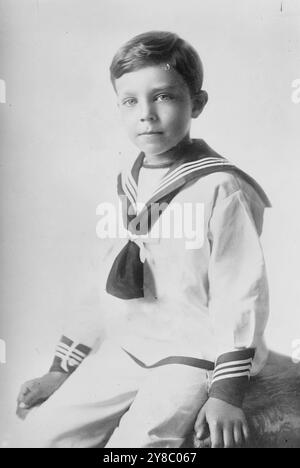 Gustavus Adolphus, Schweden, Foto zeigt Prinz Gustaf Adolf, Herzog von Västerbotten (1906-1947) von Schweden., 1913, Glasnegative, 1 negativ: Glas; 5 x 7 Zoll Oder kleiner. Stockfoto