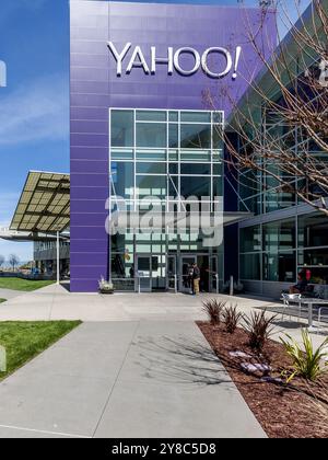 Gebäude im Hauptquartier von Yahoo im Silicon Valley. Stockfoto