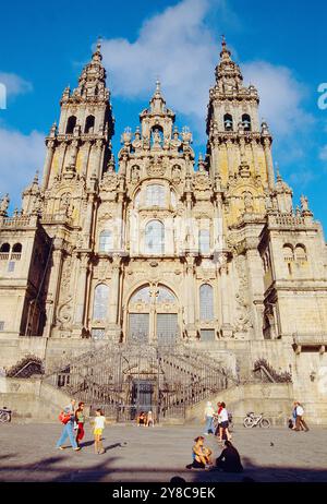 Kathedrale, Obradoiro Platz. Santiago De Compostela, La Coruña Provinz, Galizien, Spanien. Stockfoto