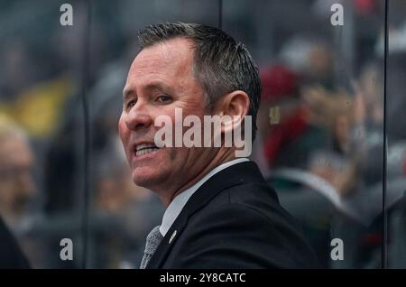 Ted Dent (Chef-Trainer, Augsburger Panther). GER, Augsburger Panther gegen Iserlohn Roosters, Eishockey, DEL, 5. Spieltag, Saison 2024/2025, 02.10.2024. Foto: Eibner-Pressefoto/Heiko Feiner Stockfoto